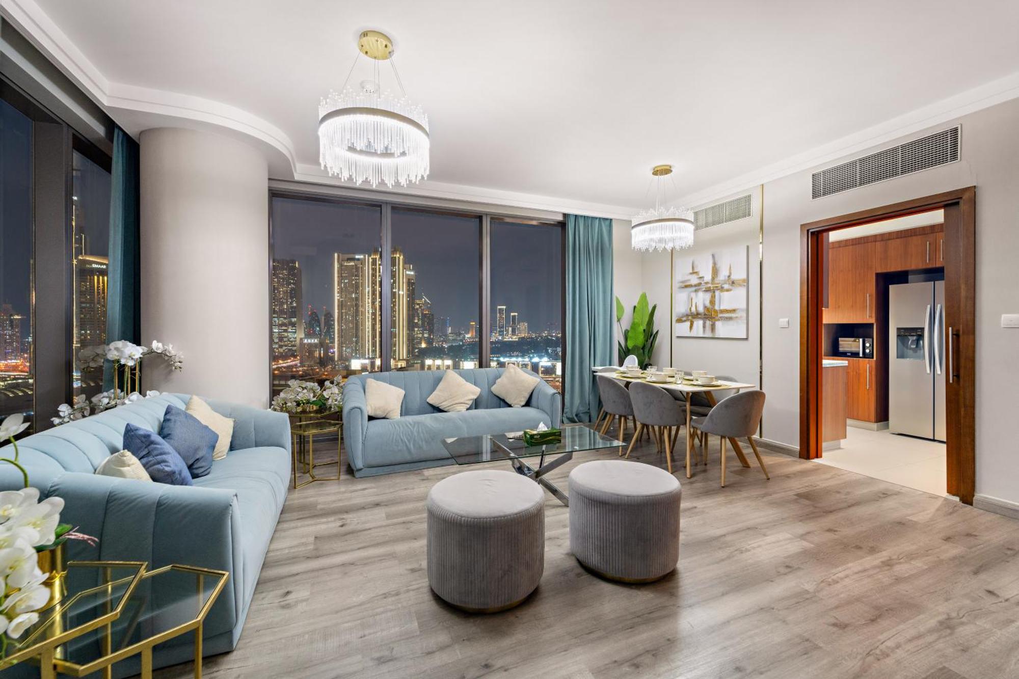 First Class 2Br With Full Burj Khalifa And Fountain View Dubai Exterior photo